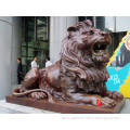 bronze roaring lion statue decorate